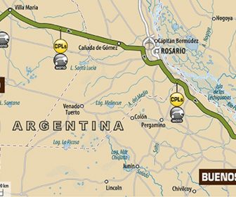ダカール2017:第12ステージ・リザルト Rio Cuarto > Buenos Aires(最終日) stage12-map