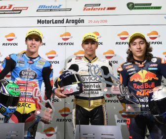 スペイン選手権(CEV)2018 アラゴン戦【モト3:予選&決勝リザルト】 2018-cev-aragon-moto3-podio