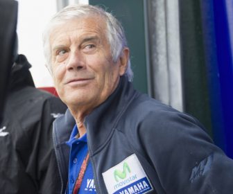 『フェナーティをギロチンにはかけない』ジャコモ・アゴスティーニ MISANO ADRIATICO, ITALY - SEPTEMBER 12: Giacomo Agostini of Italy looks on in front of box during the MotoGP of San Marino - Free Practice at Misano World Circuit on September 12, 2014 in Misano Adriatico, Italy. (Photo by Mirco Lazzari gp/Getty Images)