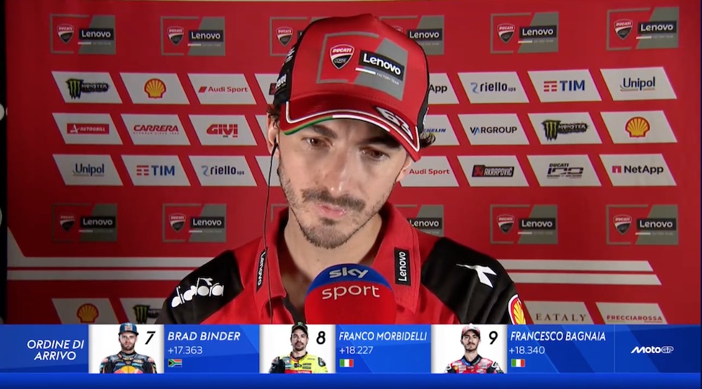 バニャイア『小椋に抜かれた後、僕は取り残されてしまった…』